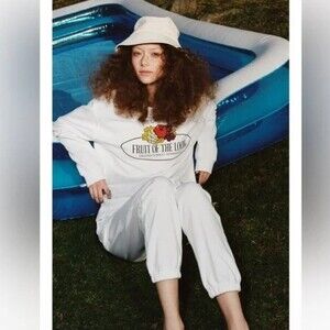 Zara Foot Of The Loom Collaboration Oversized Sweatshirt Size S